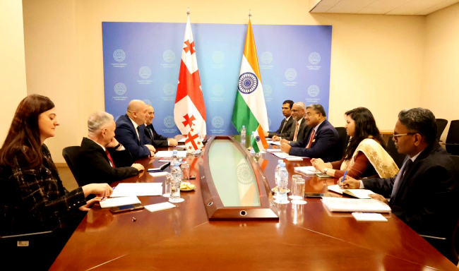 The 8th round of India-Georgia Foreign Office Consultations (FOC) co-chaired by Secretary (West) Shri Sibi George and H.E. Mr. Alexander Khvtisiashvili, Deputy Foreign Minister of Georgia held in Tbilisi
