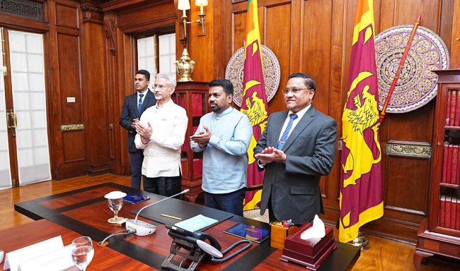 External Affairs Minister Dr. S. Jaishankar jointly inaugurated a 120-foot dual-carriageway Bailey Bridge with H.E. Mr. Vijitha Herath, Minister of Foreign Affairs of Sri Lanka in the presence of H.E. Mr. Anura Kumara Disanayaka, President of the Republic of Sri Lanka in Kilinochchi District, Sri Lanka