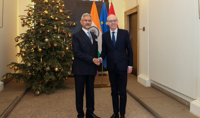 External Affairs Minister Dr. S. Jaishankar met Prime Minister of Luxembourg, H.E. Mr. Luc Frieden in Luxembourg