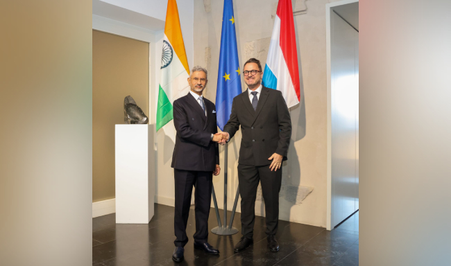 External Affairs Minister Dr. S. Jaishankar met H.E. Mr. Xavier Bettel, Deputy Prime Minister and Minister of Foreign Affairs of the Grand Duchy of Luxembourg in Luxembourg