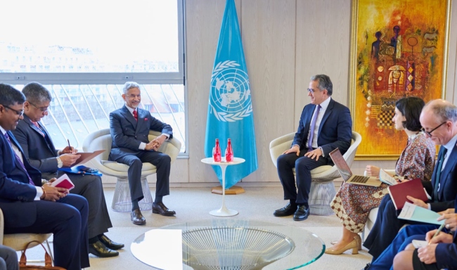 External Affairs Minister Dr. S. Jaishankar met H.E. Mr. Khaled El-Enany, Director-General of the United Nations Educational, Scientific and Cultural Organization (UNESCO) in Paris