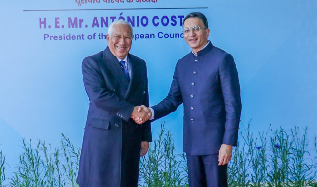 President of the European Council, H.E. Mr. Antonio Costa arrived in New Delhi for a State Visit to India