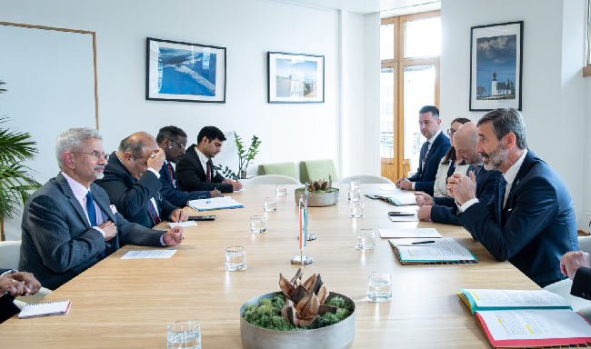 विदेश मंत्री डॉ. एस. जयशंकर ने ब्रसेल्स में स्लोवाकिया के विदेश मंत्री महामहिम श्री जुराज ब्लानार के साथ चर्चा की