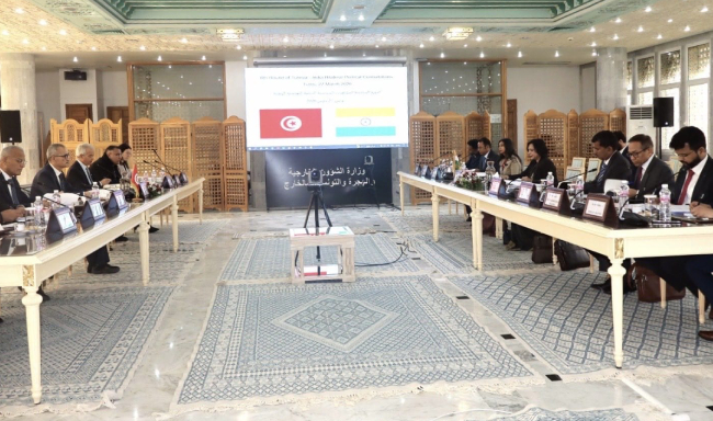 The 6th India–Tunisia Foreign Office Consultations co-chaired by Secretary (South), Dr. Neena Malhotra and H.E. Mr. Mohamed Ben Ayed, Secretary of State at the Ministry of Foreign Affairs, Migration and Tunisians Abroad of the Republic of Tunisia in Tunis