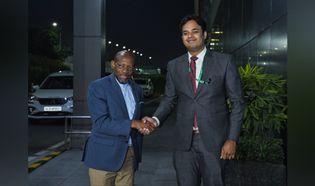 Minister of Foreign Affairs of Saint Kitts and Nevis, The Rt. Honourable Dr. Denzil L. Douglas arrived in New Delhi