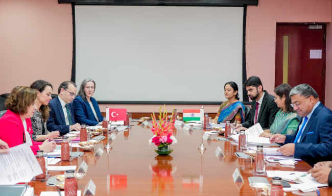 The 12th Round of India–Turkiye Foreign Office Consultations co-chaired by Secretary (West), Shri Sibi George and H.E. Ms. Berris Ekinci, Deputy Minister of Foreign Affairs of Turkiye held in New Delhi