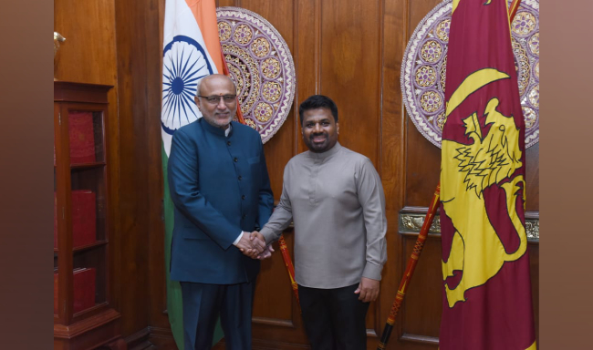 Vice President Shri C. P. Radhakrishnan called on President of Sri Lanka, H.E. Mr. Anura Kumara Dissanayake at the Presidential Secretariat in Colombo today