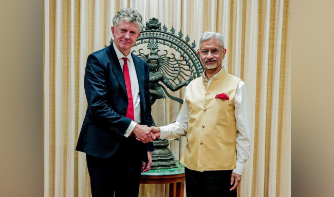 External Affairs Minister Dr. S. Jaishankar met H.E. Mr. Jonathan Powell, National Security Adviser of the United Kingdom in New Delhi