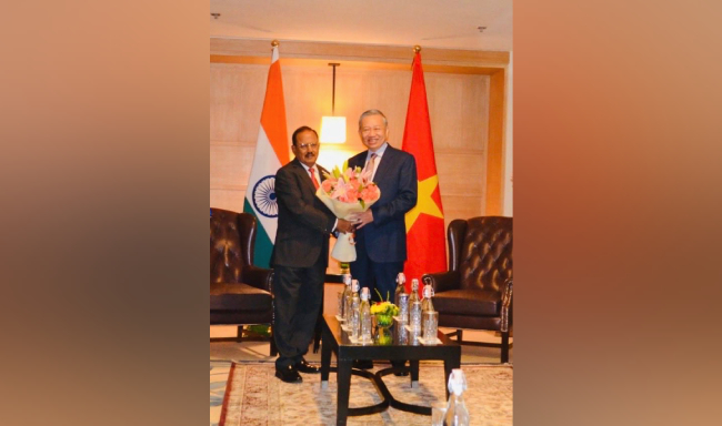 National Security Advisor, Shri Ajit Doval called on H.E. Mr. To Lam General Secretary of the Communist Party of Vietnam, President of Vietnam in New Delhi