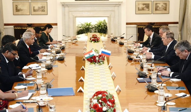 External Affairs Minister Dr. S. Jaishankar held discussions with H.E. Mr. Sergey Lavrov, Minister of Foreign Affairs of the Russian Federation in New Delhi
