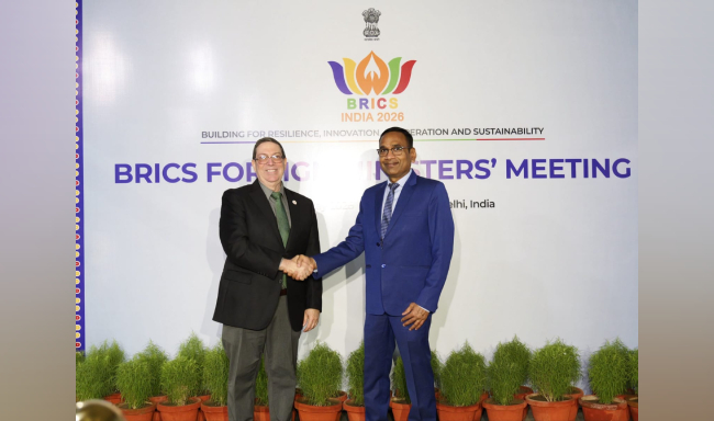Minister of Foreign Affairs of Cuba, H.E. Mr. Bruno Rodriguez Parrilla arrived in New Delhi for the BRICS Foreign Ministers’ Meeting