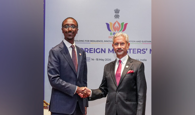 External Affairs Minister Dr. S. Jaishankar met H.E. Mr. Gedion Timothewos Hessebon, Minister of Foreign Affairs of Ethiopia on the sidelines of the BRICS Foreign Ministers’ Meeting in New Delhi