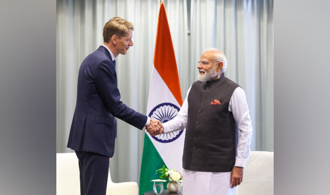 Prime Minister Shri Narendra Modi met Mr. Robert Maersk Uggla, Chairman of Maersk in Gothenburg, Sweden