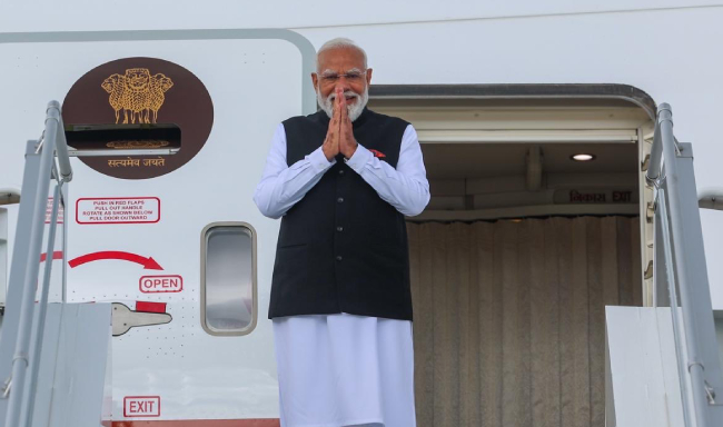 Prime Minister Shri Narendra Modi emplane for Rome for his last leg of the 5-country visit