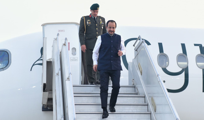 President of the Republic of Cyprus, H.E. Mr. Nikos Christodoulides arrived in New Delhi