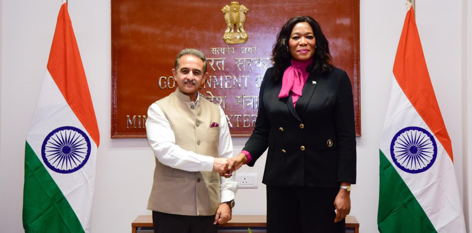 Minister of State for External Affairs Shri Kirti Vardhan Singh met H.E. Ms. Anna Moraka, Deputy Minister of International Relations and Cooperation of the Republic of South Africa in New Delhi