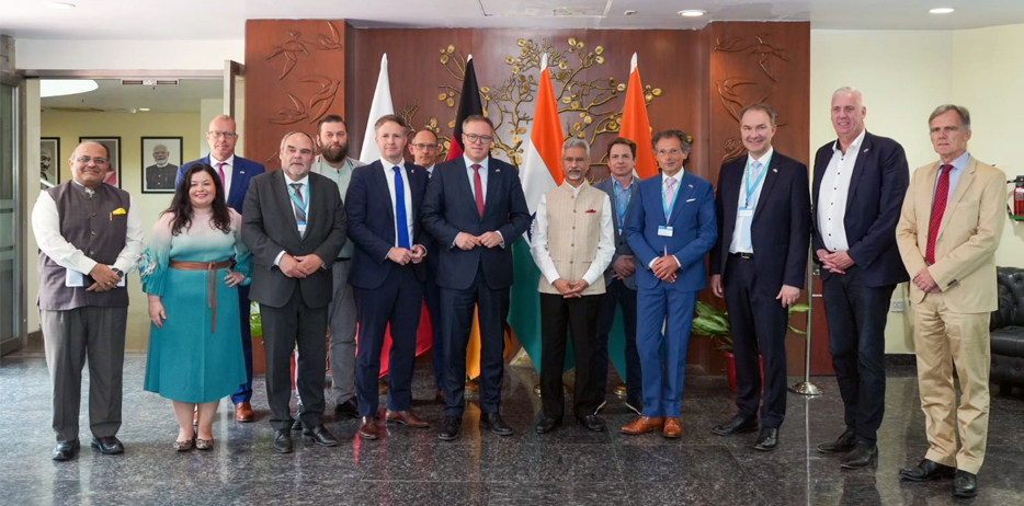 External Affairs Minister Dr. S. Jaishankar met H.E. Mr. Mario Voigt, Minister-President of Thuringia, Germany and his delegation in New Delhi