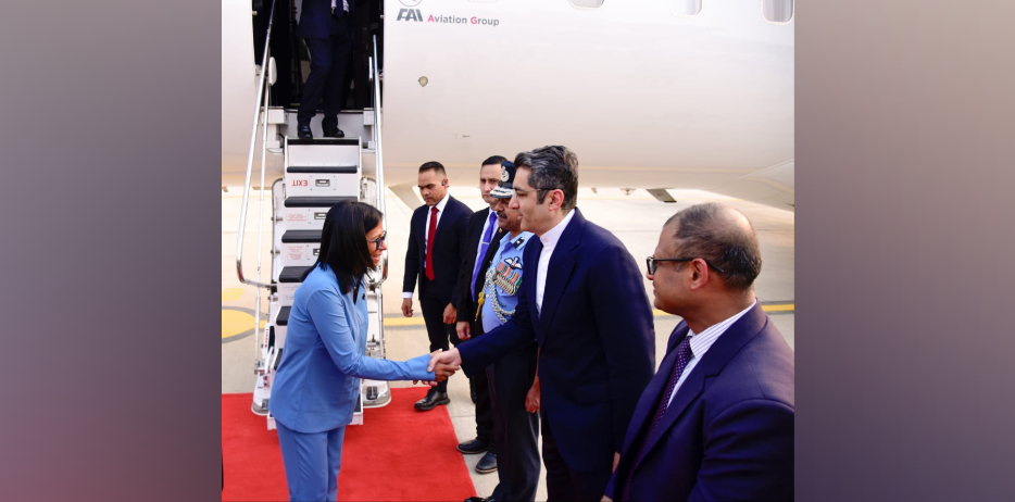 Acting President of Venezuela, H.E. Ms. Delcy Rodriguez arrived in New Delhi