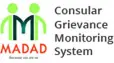 https://www.madad.gov.in/madad/, Consular Grievances Monitoring System : External website that opens in a new window