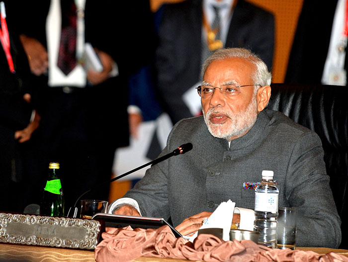 Prime Minister addressing at the 37th Singapore Lecture 'India's Singapore Story', in Hotel Shangri-La, Singapore on November 23, 2015.