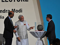 Prime Minister addressing at the 37th Singapore Lecture 'India's Singapore Story', in Hotel Shangri-La, Singapore on November 23, 2015.